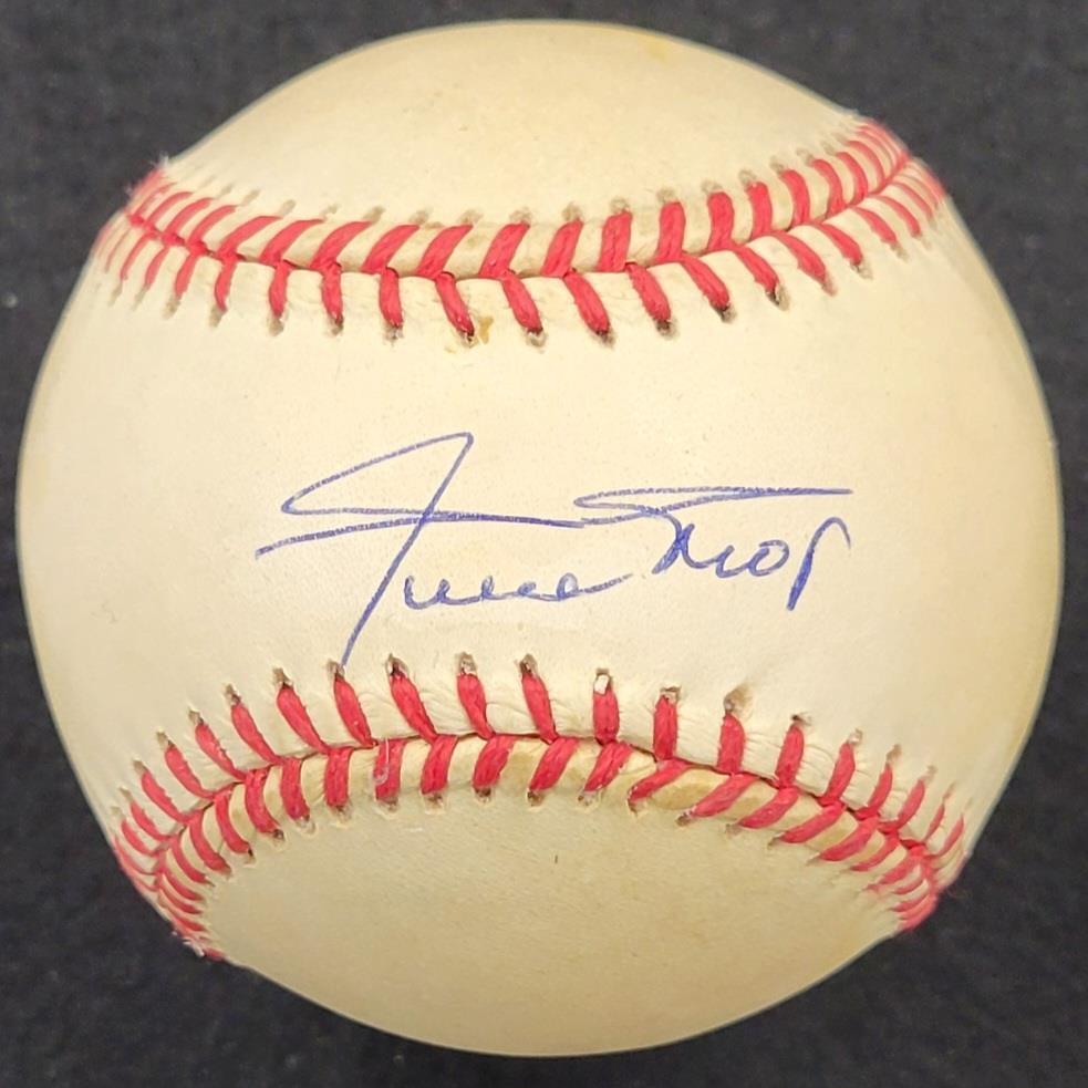 Willie Mays signed Official National NL Baseball autograph Giants ~ Beckett BAS