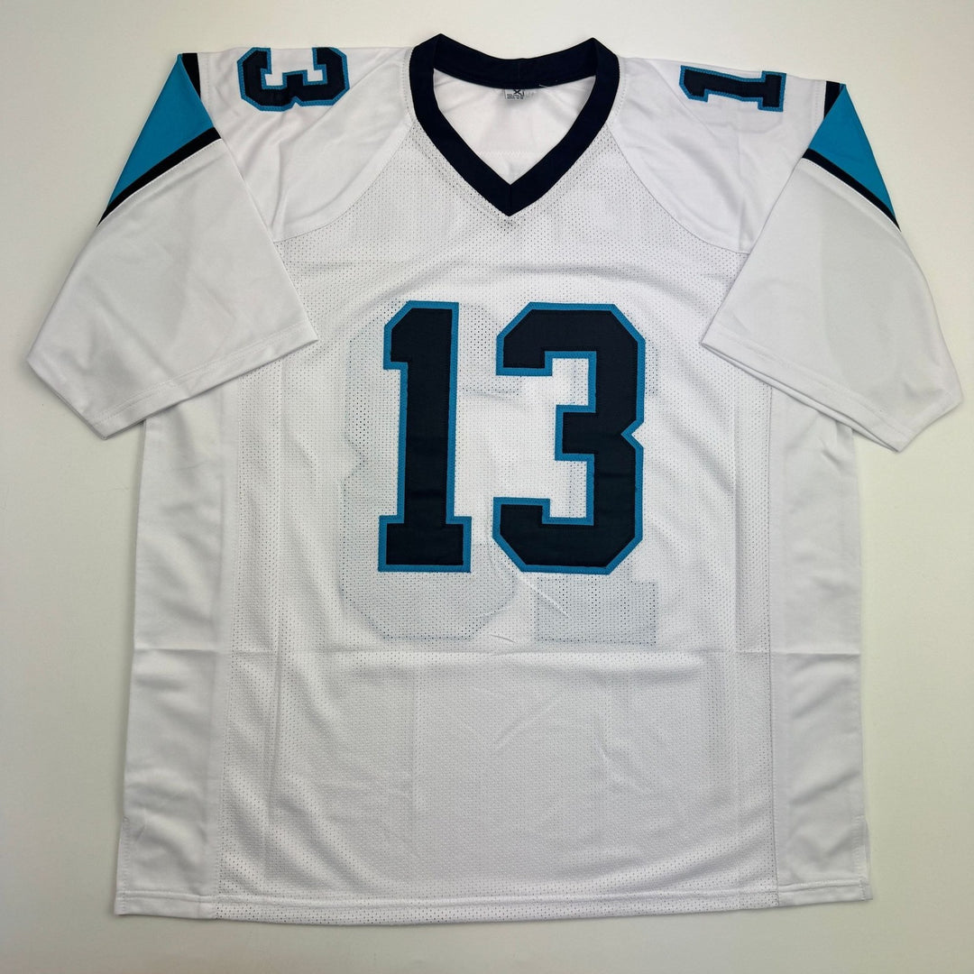 Autographed/Signed Kelvin Benjamin Carolina White Football Jersey BAS COA