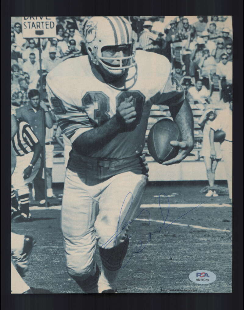 Larry Csonka PSA DNA Signed 70`s Vintage 8x10 Photograph Autographed Dolphins