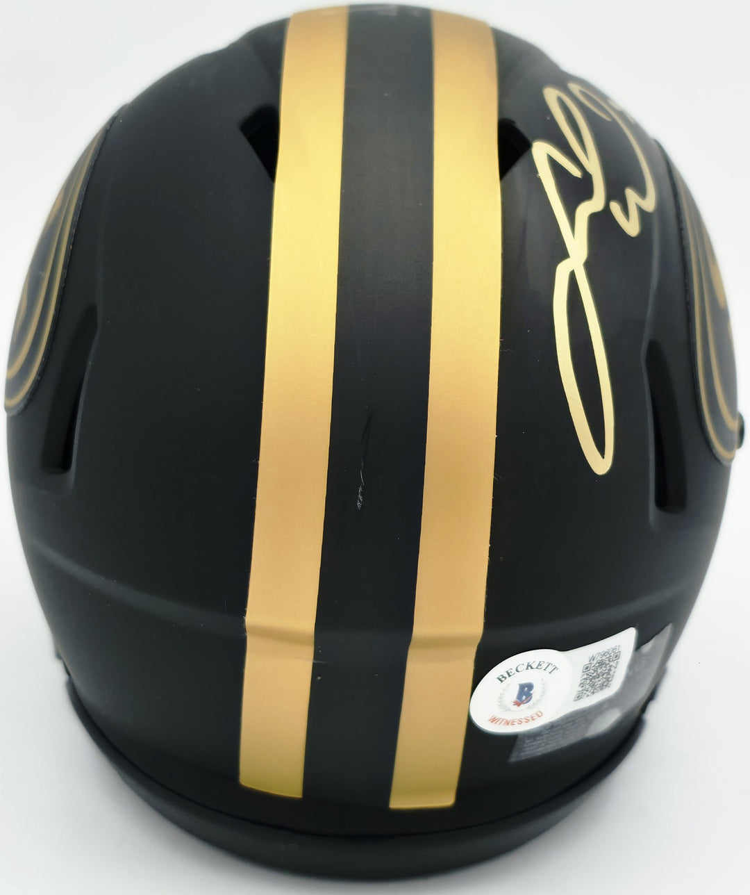 Fred Warner Signed 49ers Eclipse Black Speed Mini Helmet Beckett Witness