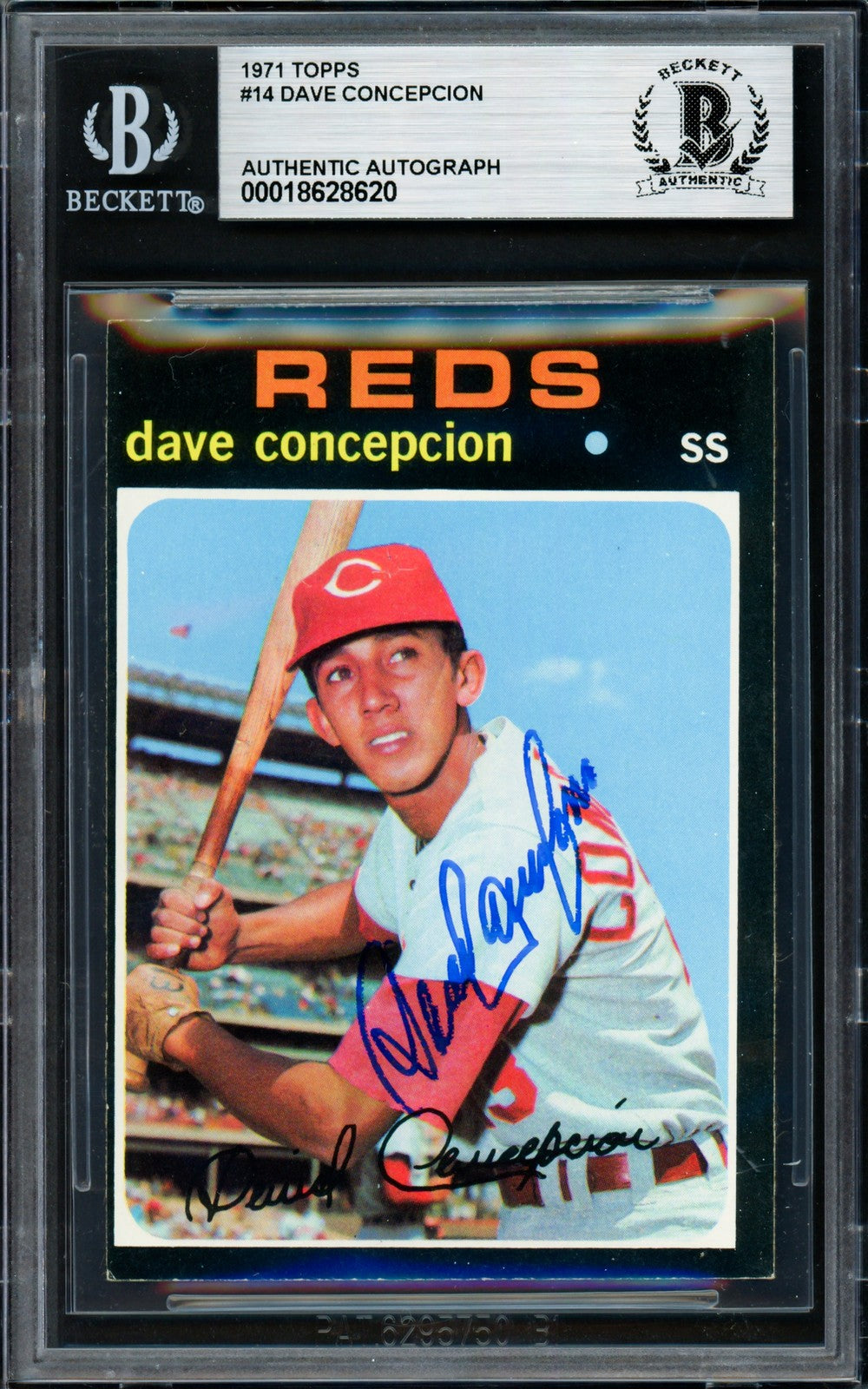 Dave Concepcion Signed 1971 Topps RC 14 Cincinnati Reds Beckett #18628620