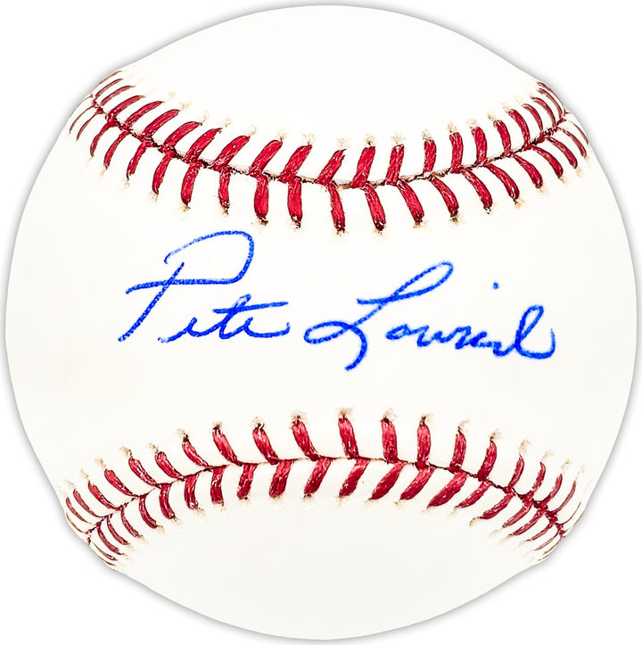 Pete Lovrich Signed Official MLB Baseball KC A's Beckett BAS QR #BM25312