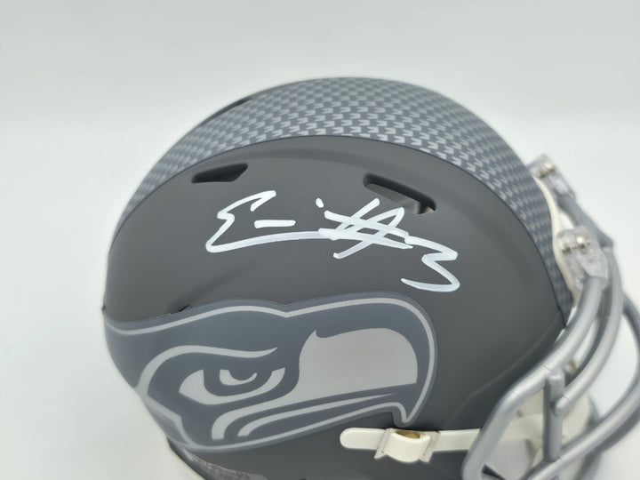 Nick Emmanwori Signed Seahawks Slate Silver Speed Mini Helmet Beckett Witness