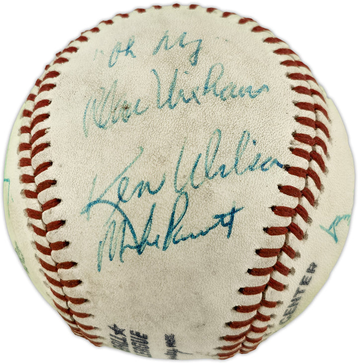Dave Niehaus & 7 Others Signed Official Feeney NL Baseball Mariners "Oh My"