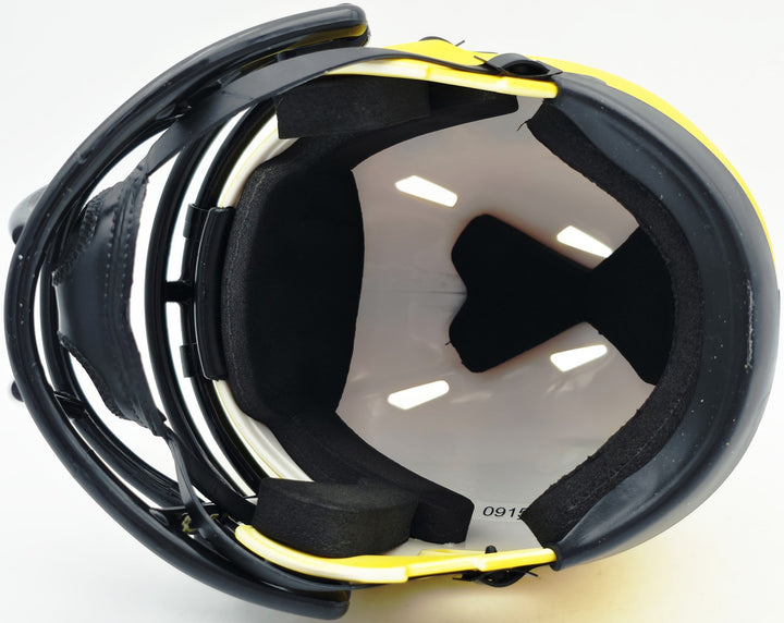 Mike Sainristil Signed Commanders Rave Yellow Speed Mini Helmet Beckett Witness