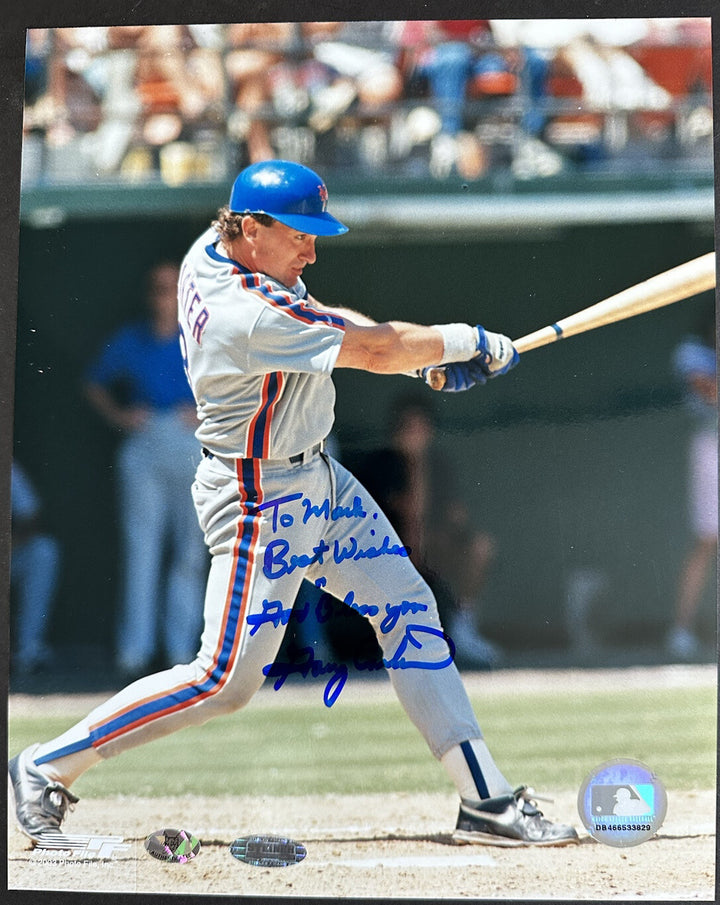 Gary Carter Signed 8x10 photo Mets To Mark Best Wishes God  Bless Auto Steiner