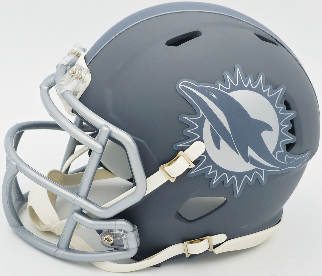 Tyreek Hill Signed Miami Dolphins Slate Gray Speed Mini Helmet Beckett Wit