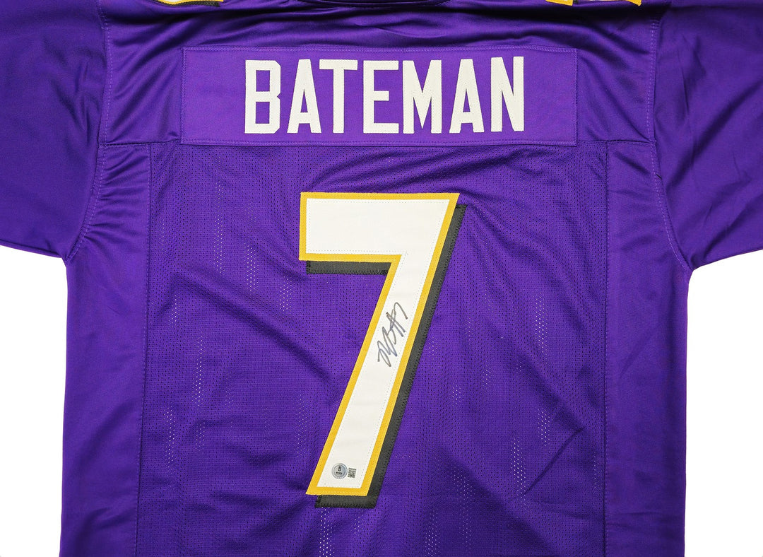 Baltimore Ravens Rashod Bateman Signed Purple Jersey Beckett Witness