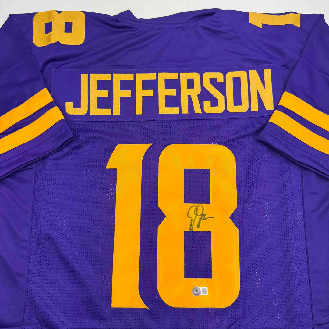 Autographed/Signed Justin Jefferson Minnesota Color Rush Jersey JSA COA