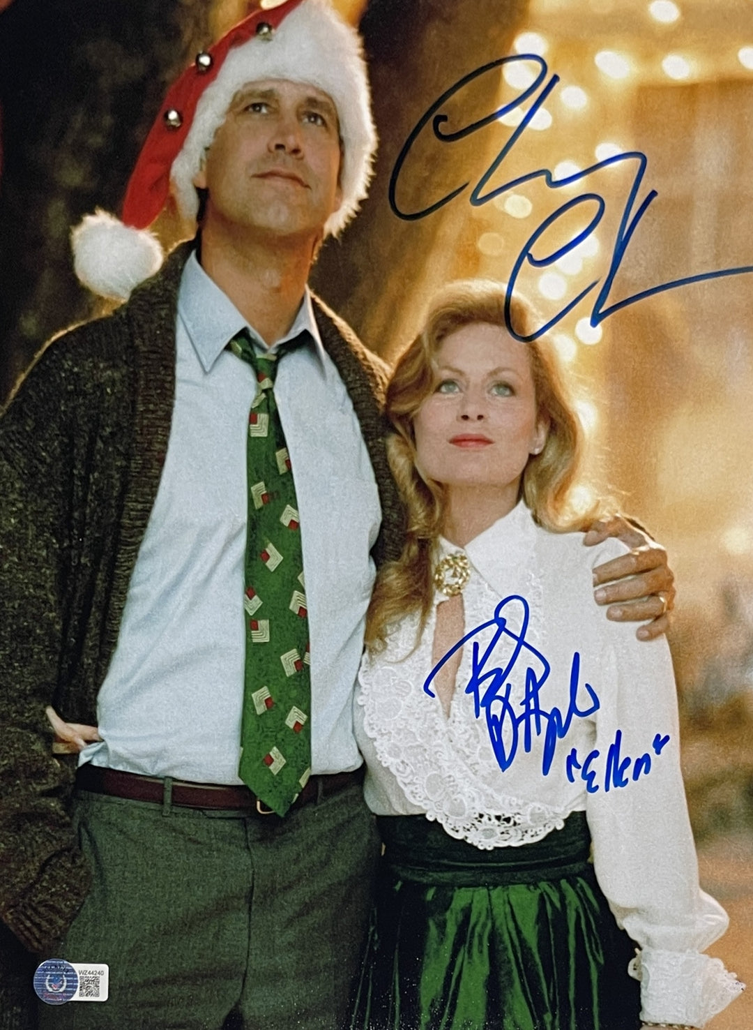 Chevy Chase Beverly D'Angelo Christmas Vacation Signed 11x14 Photo Beckett 40860