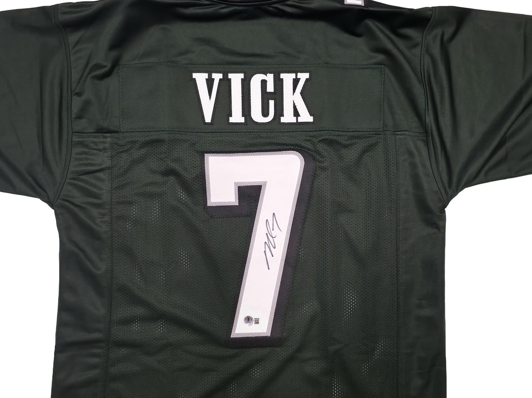 Philadelphia Eagles Michael Vick Signed Green Jersey Beckett Witness