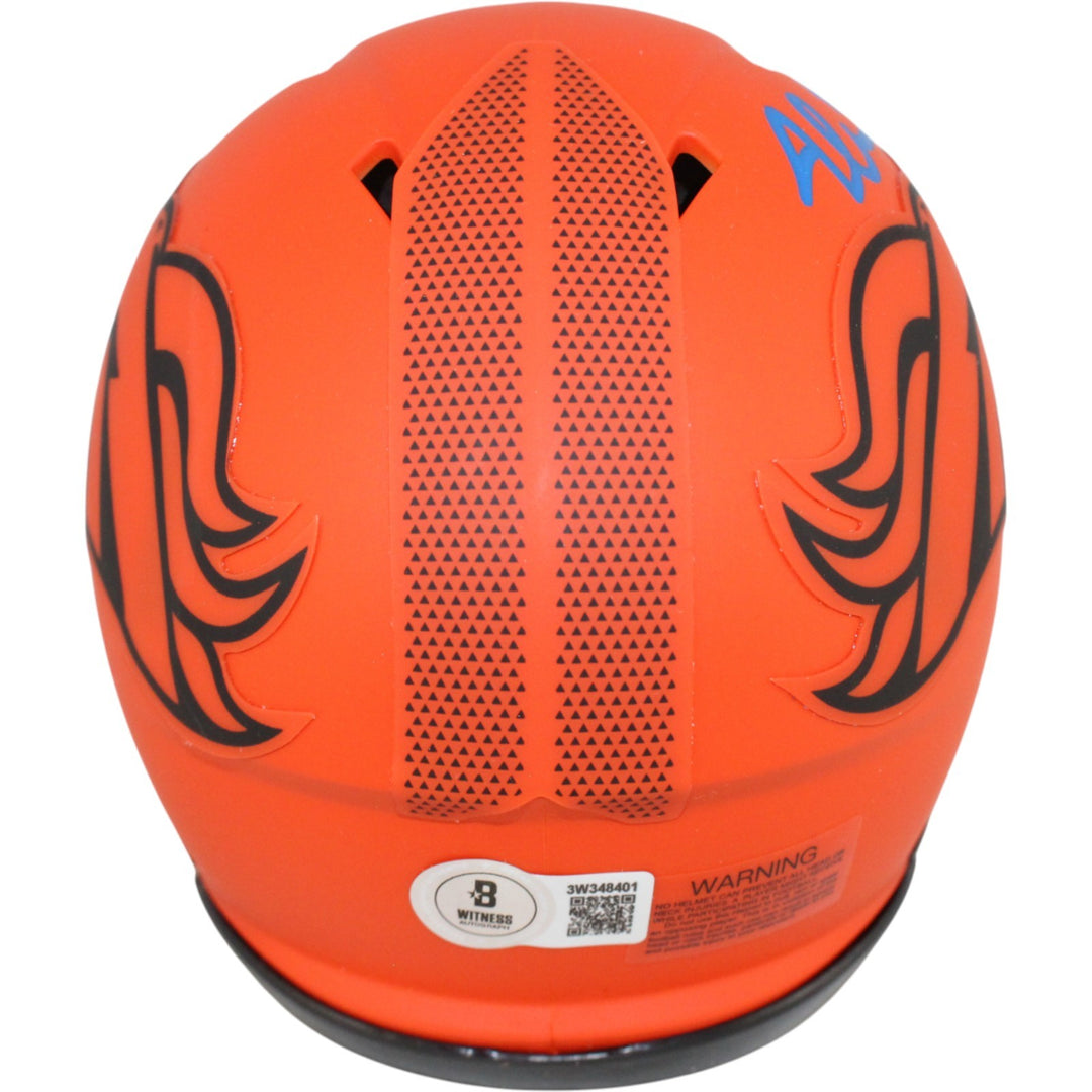 Jonathon Cooper Auographed Denver Broncos Rave Mini Helmet Beckett Witness 52838