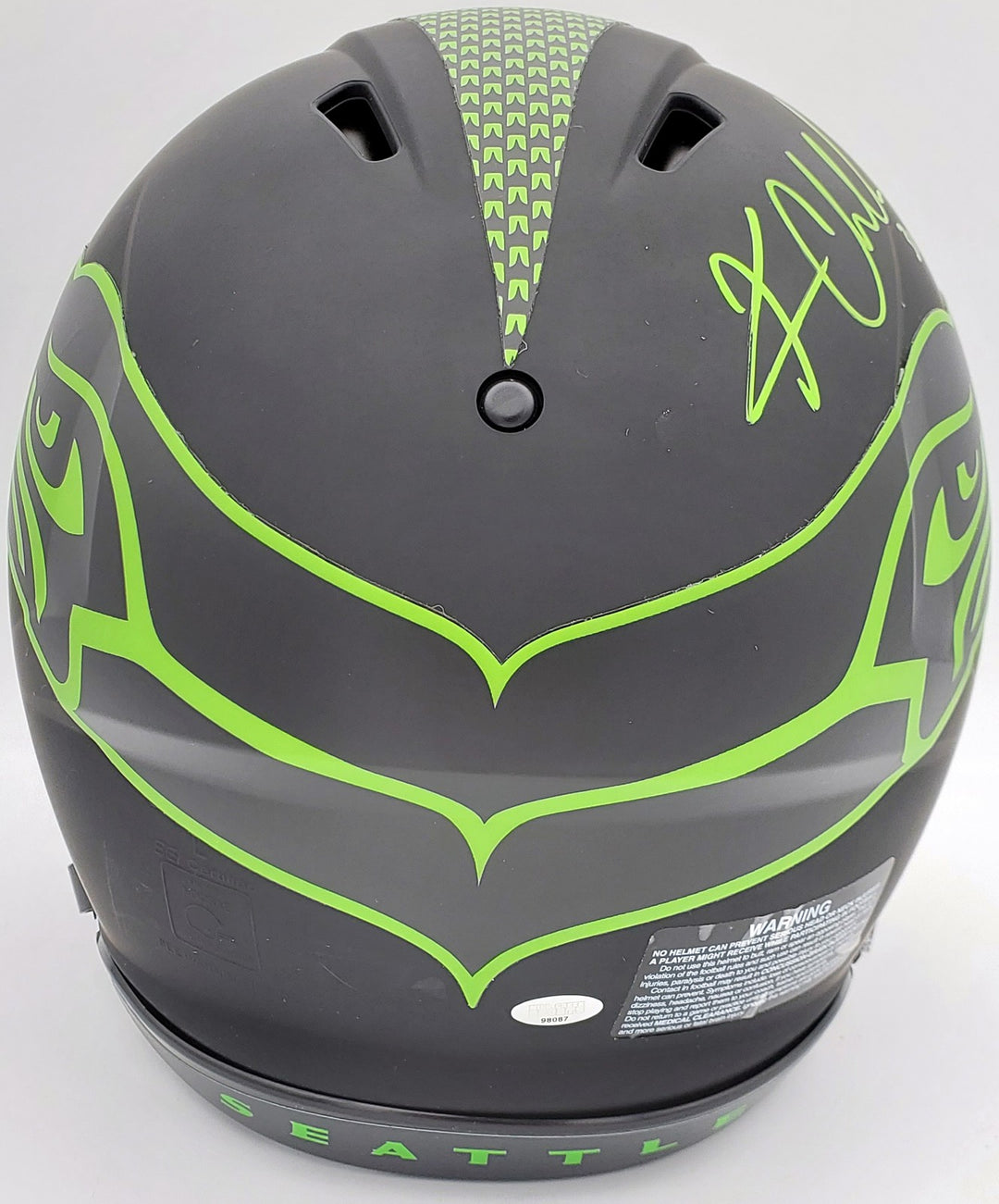 Kam Chancellor Auto Seahawks Eclipse Black Full Size Auth Speed Helmet SB Champs