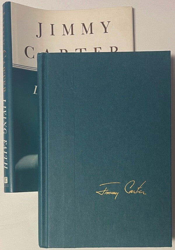 President Jimmy Carter POTUS signed 1996 Living Faith Hardcover Book- COA