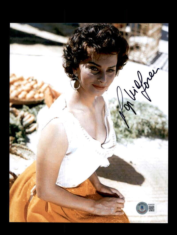 Sophia Loren BAS Beckett Coa Signed 8x10 Photograph Autographed