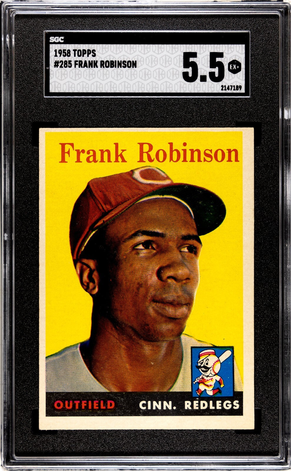 Frank Robinson 1958 Topps Baseball Card #285  Cinn Redlegs - SGC Graded 5.5 EX+