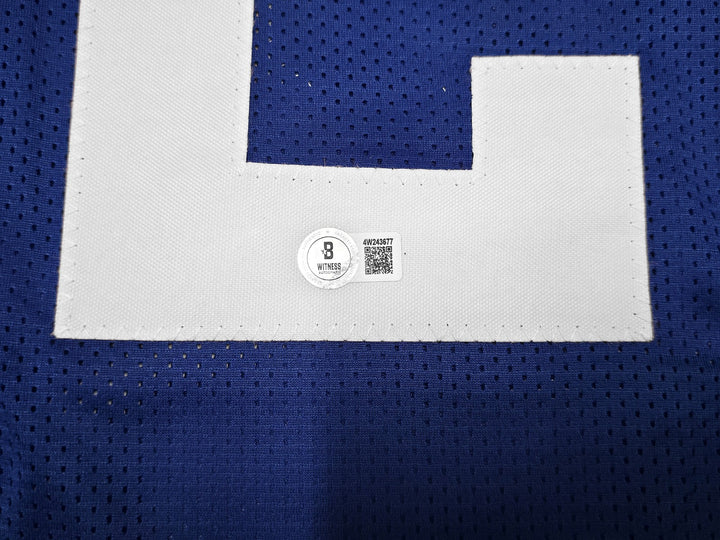 Indianapolis Colts Jonathan Taylor Autographed Blue Jersey Beckett Witness