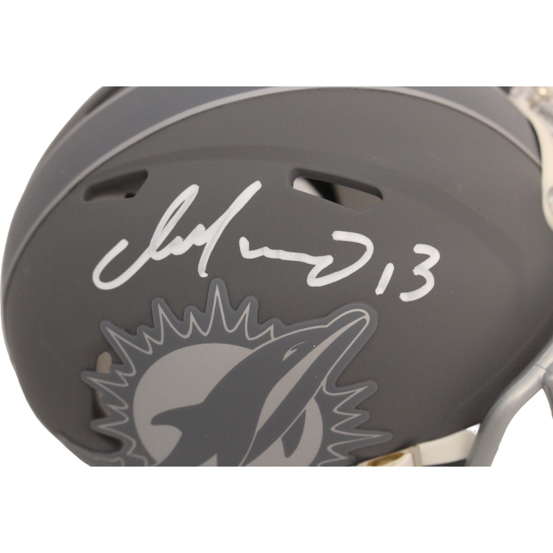Dan Marino Autographed Miami Dolphins Slate Mini Helmet Beckett 46449
