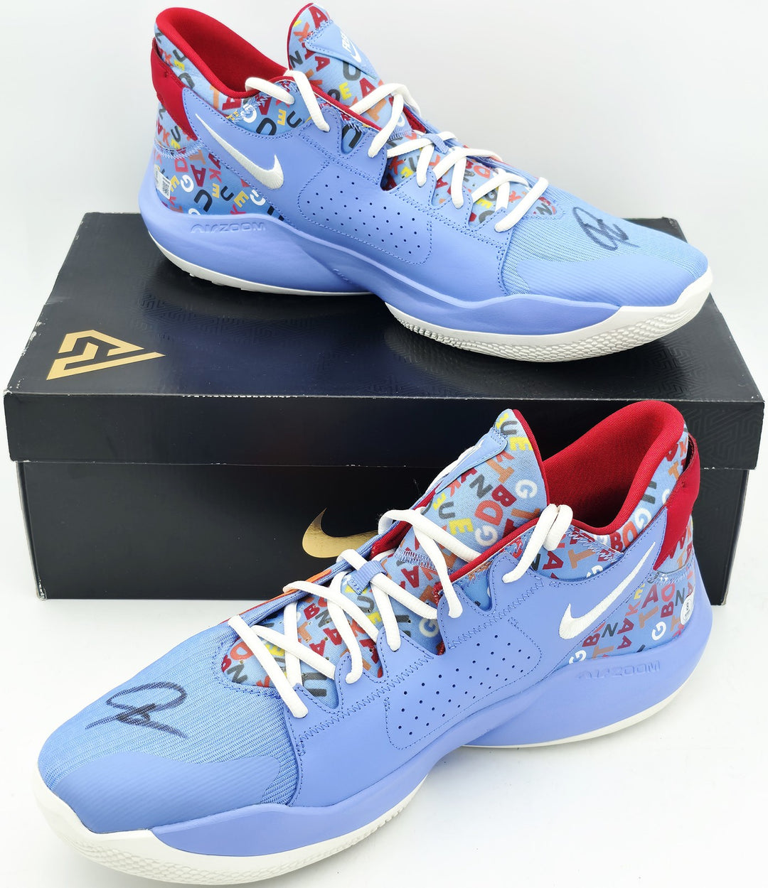 Giannis Signed PE Promo Nike Zoom Freak 3 Shoes Size 16 BAS Witness