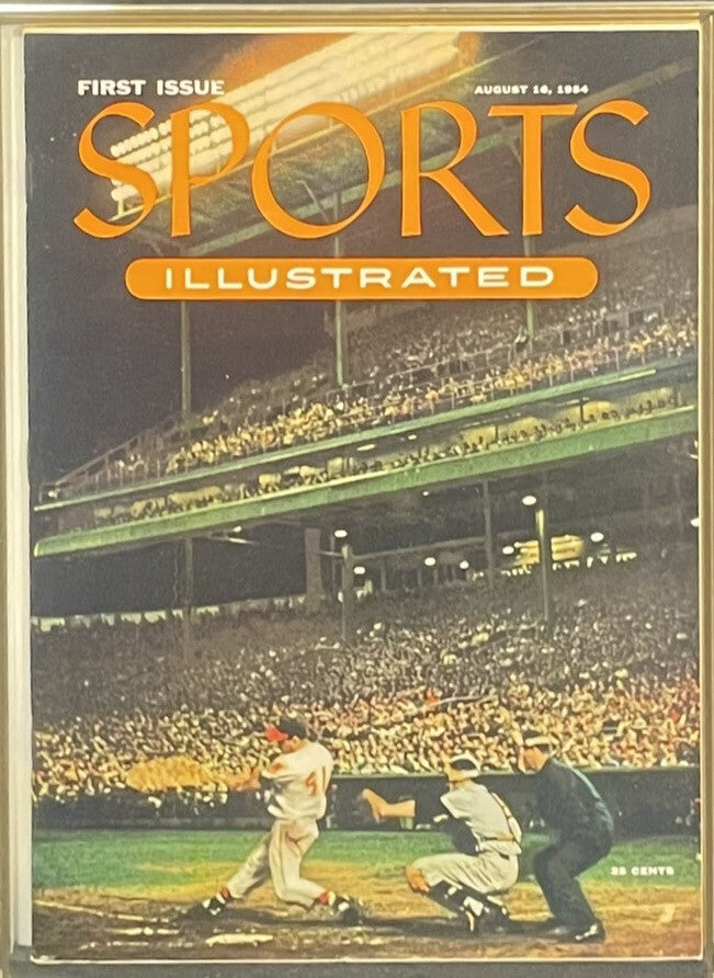 Sports Illustrated Magazine First Issue 1954 Framed 15x19 Eddie Mathews Gem Mint