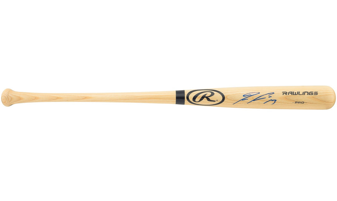 Ronald Acuna Jr. Signed Blonde Rawlings Baseball Bat Atlanta Braves Beckett BAS