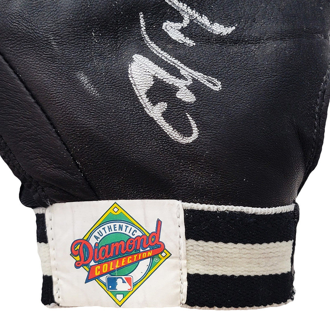 Edgar Martinez Auto Franklin Diamond Game Used Batting Gloves Signed Certificate