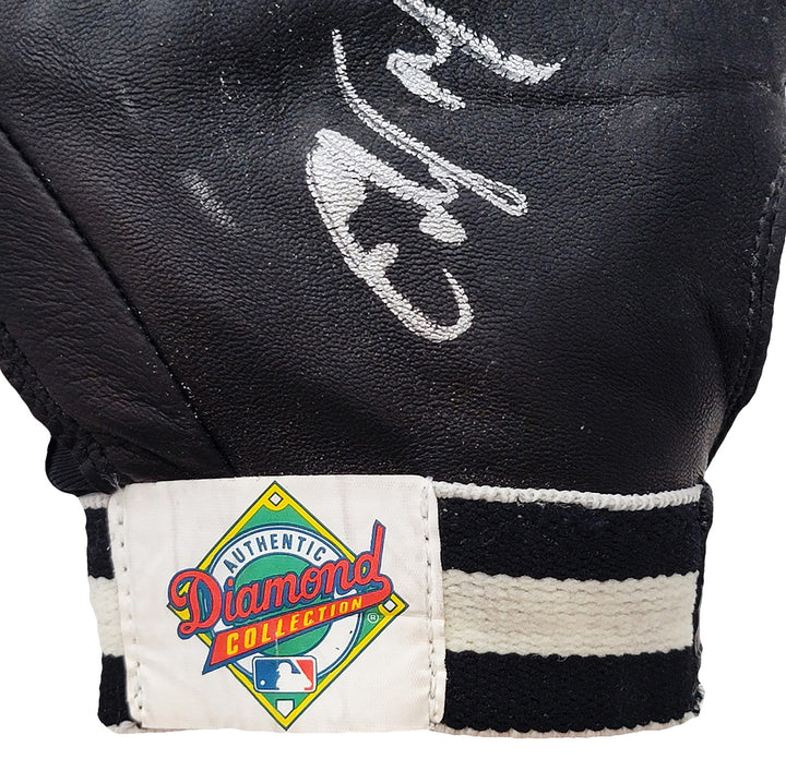 Edgar Martinez Auto Franklin Diamond Game Used Batting Gloves Signed Certificate