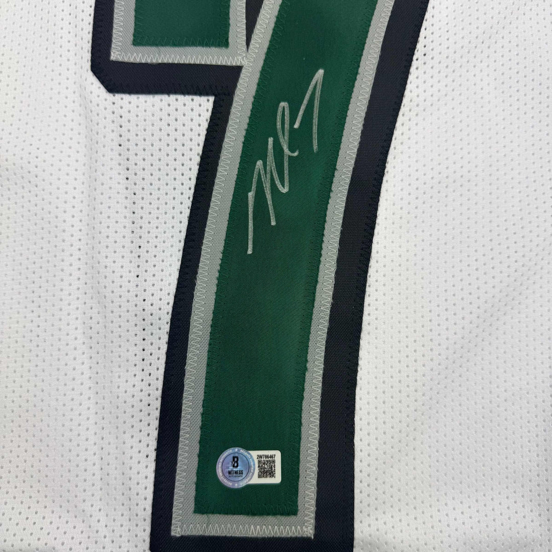 Autographed/Signed MICHAEL MIKE VICK Philadelphia White Football Jersey PSA COA