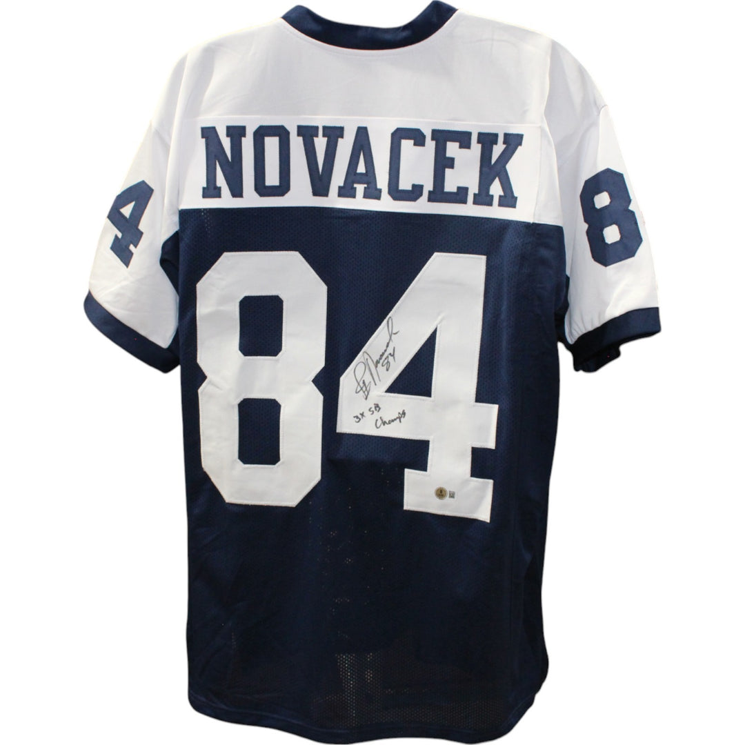 Jay Novacek Signed Pro Style Thanksgiving XL Jersey 3x SB Champ Beckett 49740