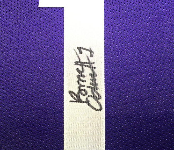 Washington Huskies Rome Odunze Signed Framed Purple Jersey Beckett BAS Witness