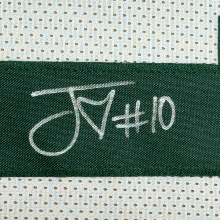 Framed Autographed/Signed Jordan Love 35x39 Green Bay White Jersey BAS COA