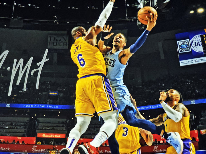 Ja Morant Signed 16x20 Photo Memphis Grizzlies vs. LeBron James Beckett