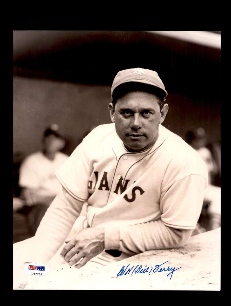 Bill Terry PSA DNA Signed 8x10 Photo Giants Autograph