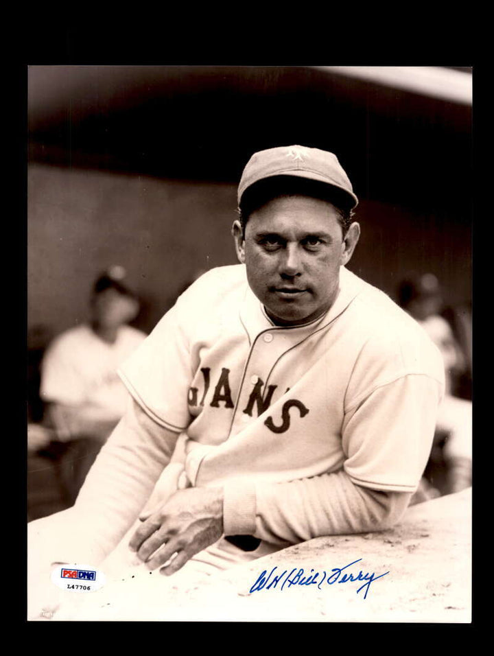 Bill Terry PSA DNA Signed 8x10 Photo Giants Autograph