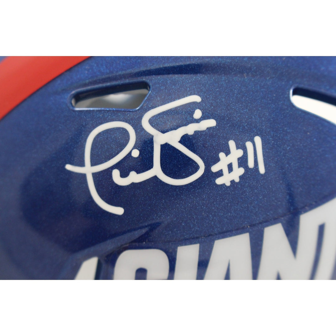 Phil Simms Autographed/Signed New York Giants Color Rush Mini Helmet JSA 57166