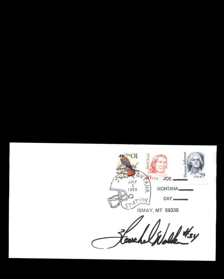 Herschel Walker JSA Coa Hand Signed 1993 Joe Montana Day FDC Cache Autograph