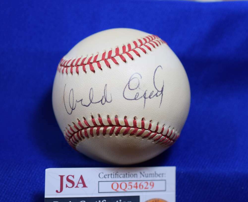 Orlando Cepeda JSA Coa Autograph National League ONL Signed BasebaLL