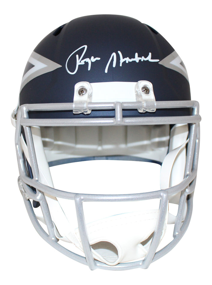 Roger Staubach Autographed Dallas Cowboys AMP Replica Helmet BAS 27446