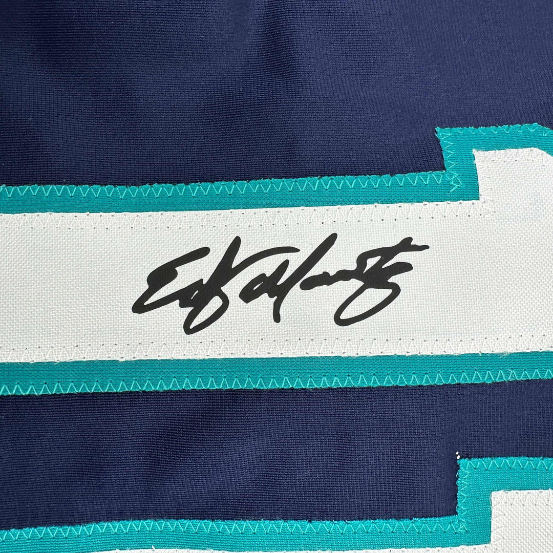 Facsimile Autographed Edgar Martinez Seattle Blue Reprint Jersey Size Men's XL