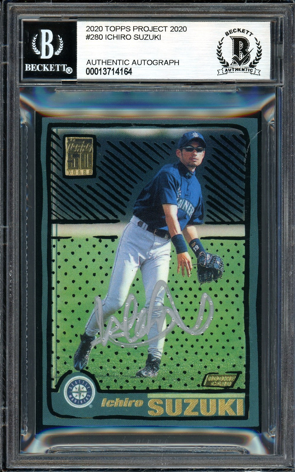 Ichiro Suzuki Auto Topps Project 2020 Joshua Vides Card 280 Mariners /10 BAS