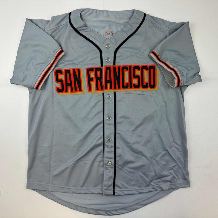 Facsimile Autographed Buster Posey San Francisco Grey Reprint Jersey Men's XL