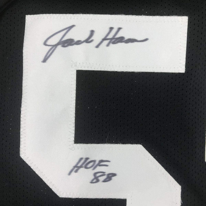 Framed Signed Jack Ham HOF 88 35x39 Pittsburgh Black Jersey JSA COA