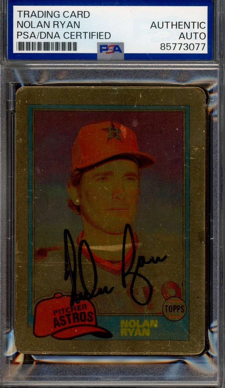 Nolan Ryan PSA DNA Beckett Signed 1981 Topps Porcelain Autograph