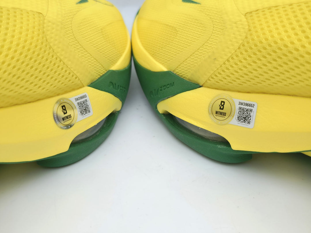 Giannis Auto 2022 (PE) Promo Oregon Nike Zoom Freak 4 Game Shoes Size 17 Beckett