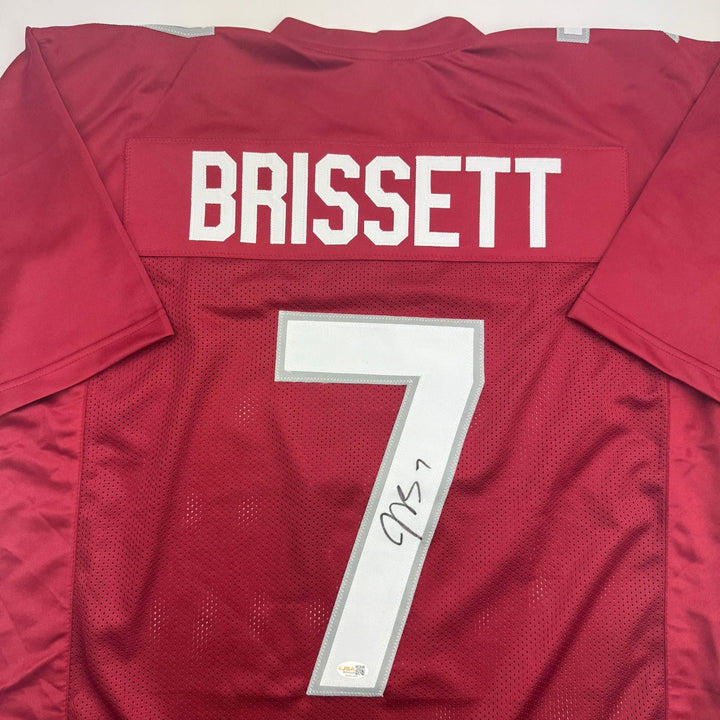 Autographed/Signed Jacoby Brissett Arizona Red Football Jersey JSA COA