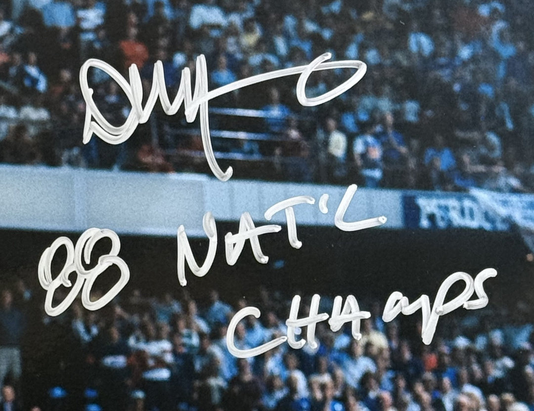 Danny Manning Autographed Kansas Jayhawks 16x20 Photo 88 Natl Champs JSA 58212