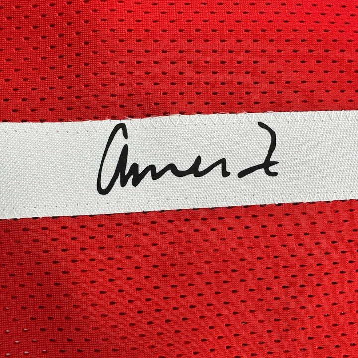 Framed Facsimile Autographed Amen Thompson 35x39 Houston Red Reprint Jersey