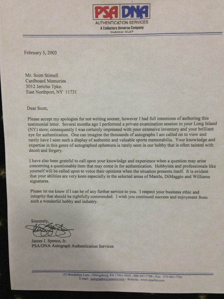 Phil Rizzuto Signed Baseball Tie Ins Mvp 1950 Hof 94 Scooter Autograph Cbm Coa