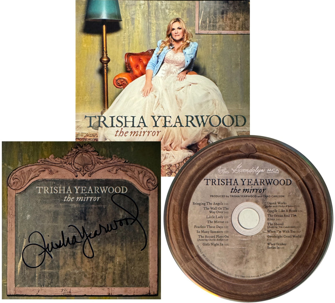 Trisha Yearwood signed 2025 The Mirror 4.75x4.75 Art Card Insert/CD/Case - COA