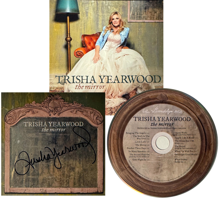 Trisha Yearwood signed 2025 The Mirror 4.75x4.75 Art Card Insert/CD/Case - COA